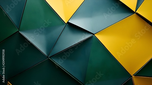 abstract green and yellow geometric background