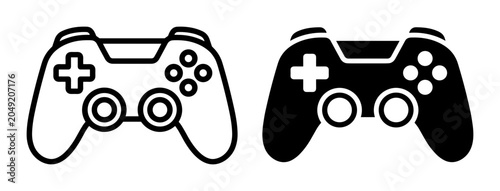 Bild auf Leinwand Video Game Controller Icons, Digital Entertainment Input Devices, Gaming Accesso