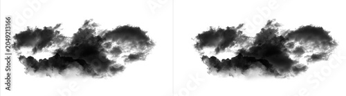 Bild auf Leinwand Dark storm clouds isolated on transparent background