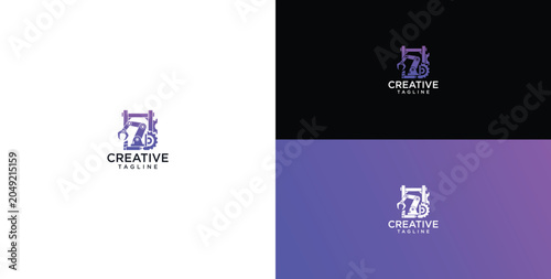 Quadro su tela Modern Creative Tailoring Logo Design with Sewing Machine and Needle Icon for Fa