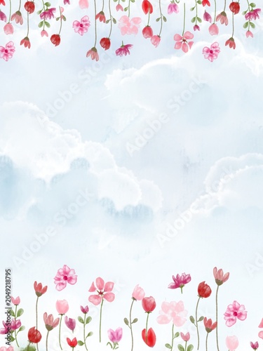spring background with flowers