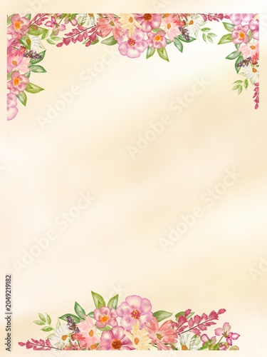 rose petals frame