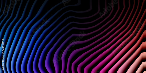 Abstract waves background with blue purple and red gradient lines, multi colored