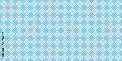 Fresh pastel sky blue argyle diamond chequerboard border layout. A lovely serene non-seamless horizontal block pattern template for newborn baby nursery announcements and party favours.