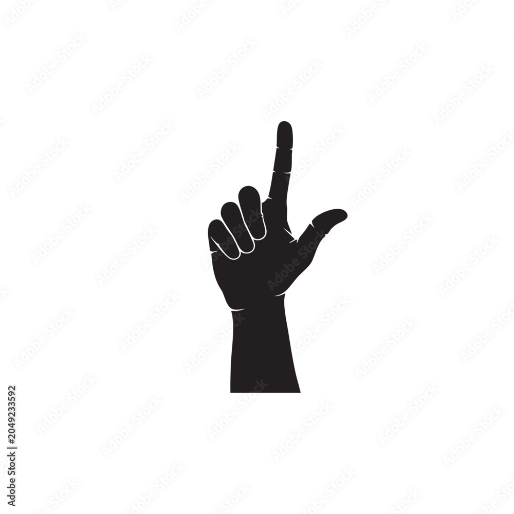 Fototapeta premium hand making a gesture with fingers up and out