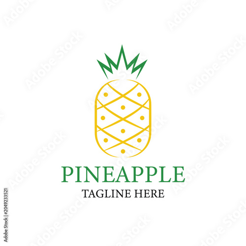 Pineapple Logo Icon Design Template Concept Illustration Vector