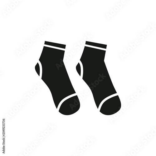 Socks Icon Vector Illustration – Simple Sock Symbol for Web, Mobile and UI Design