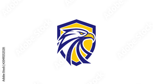 Schilderij op canvas Eagle head logo with shield.