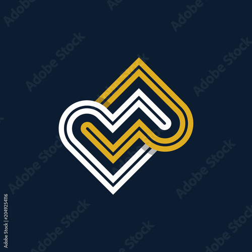 Pp Love Monogram Logo Design