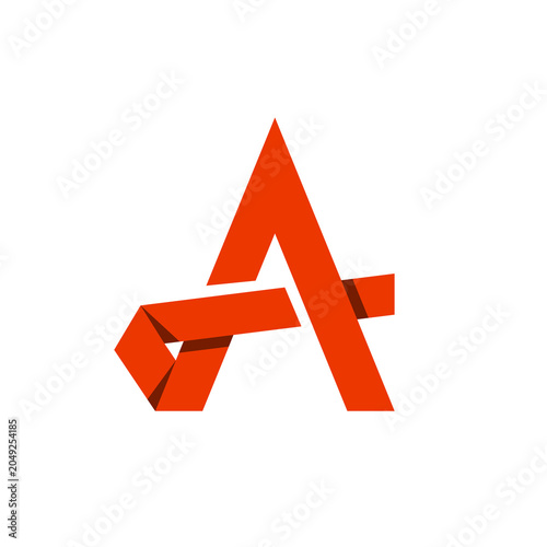 Ribbon Letter a Logo Design
