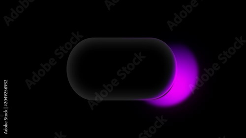 Abstract dark glassmorphism element with intense purple ambient glow creating a modern UI design