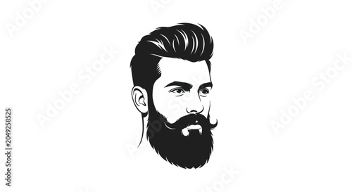 Photos Man with stylish beard and hair.