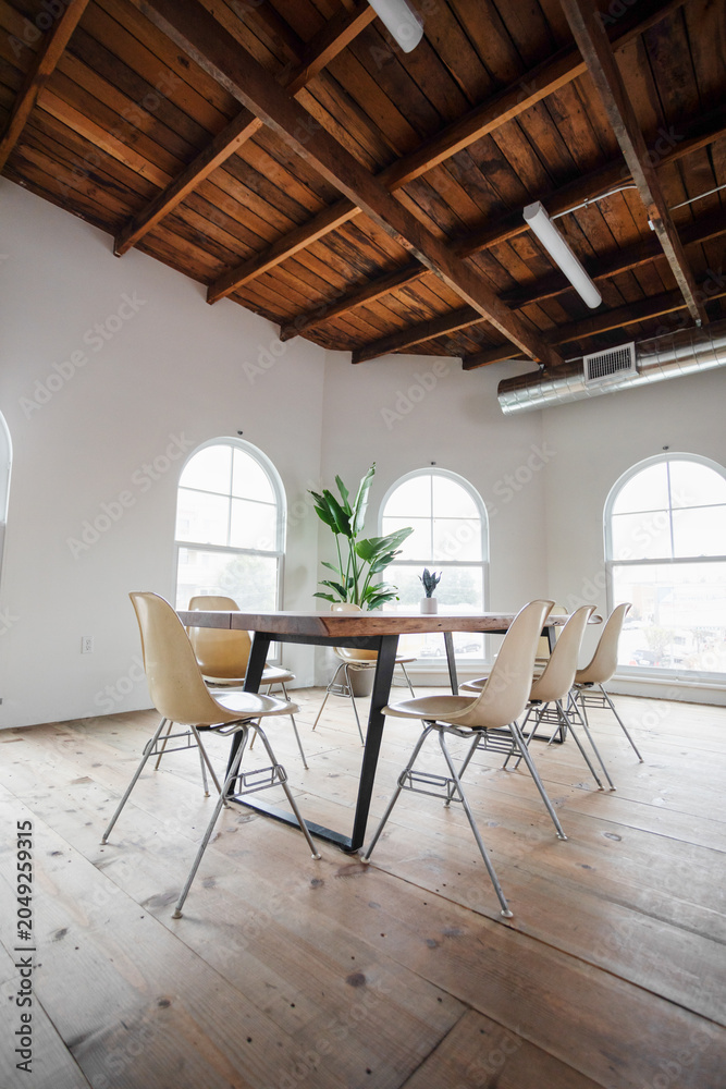 Fototapeta premium Modern minimalist office space design.
