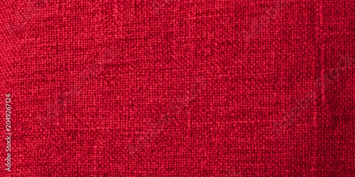 Foto Red fabric background – seamless texture of textile material