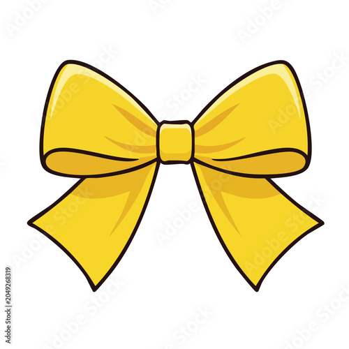 Yellow bow illustration