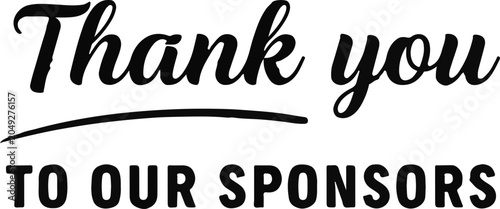 Fotografía Thank you to our sponsors text graphic black on white