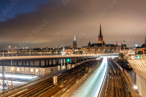 Photography Stockholm Skyline Reflections Across Blue Hour Waterfront