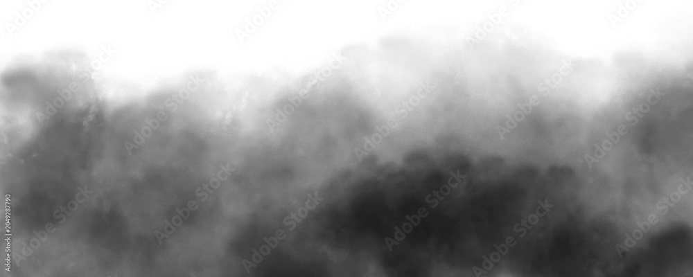 Fototapeta premium dark fog or smoke effect isolated on transparent white background. Steam explosion special effect. Effective texture of steam, fog, smoke png. Design elements