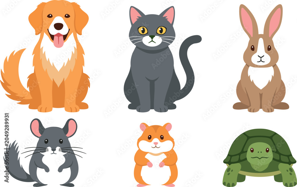 Obraz premium Large collection of simple animal and insect line icons vector illustrations featuring wildlife mammals birds reptiles bugs and marine life creatures.