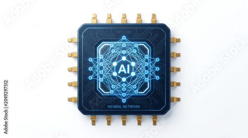 Microchip with ai neural network nodes for artificial intelligence