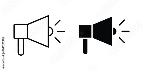 Schilderij op canvas Megaphone speaker icon