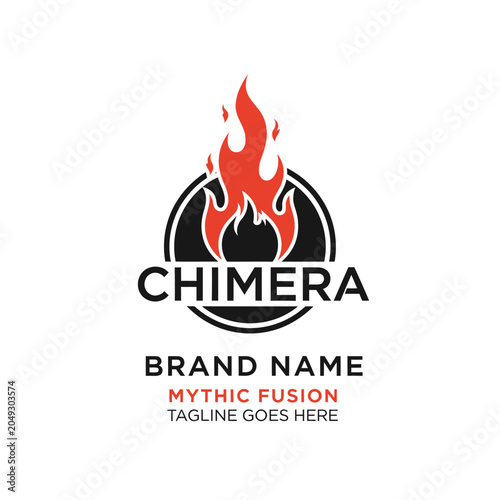Εκτύπωση καμβά Bold and energetic brand identity symbolizing fusion and heat, perfect for athletic gear, spicy food products, or creative media agencies