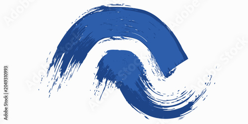 Bild auf Leinwand Abstract Blue and White Grunge Background with Halftone Style