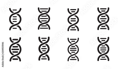 Obraz na plátne DNA helix symbols representing genetic code and biological research in science and medicine