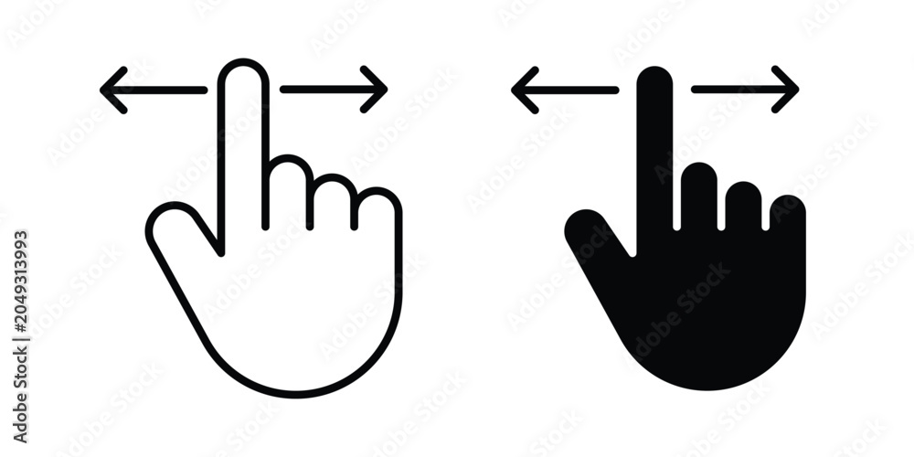 Fototapeta premium Finger swipe icon