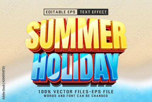 Summer Holiday Editable Text Effect