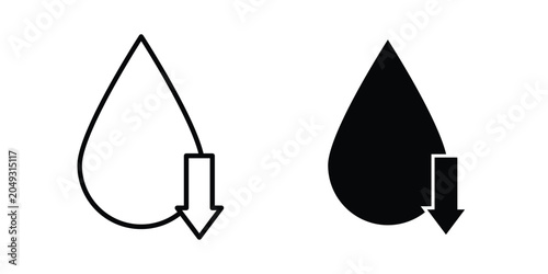 Fotografie Low water level icon
