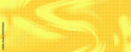 Photography Dots halftone yellow orange color pattern gradient texture with technology digital background