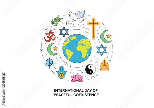 Foto International Day of Peaceful Coexistence illustration