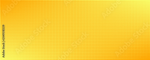 Foto Dots halftone yellow orange color pattern gradient texture with technology digital background