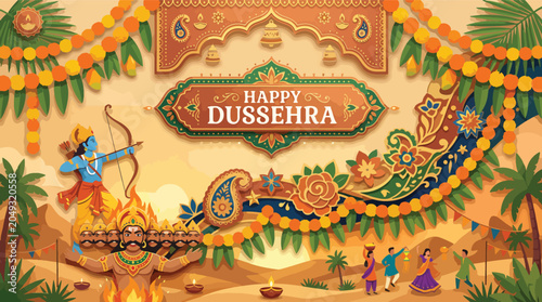 Foto Dussehra Festival Celebration Hindu Tradition.