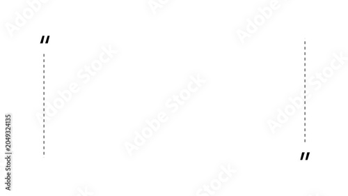 ​minimalist text template with running dotted lines and quote signs.