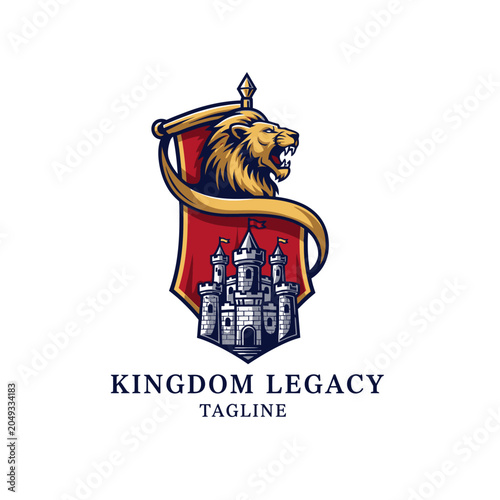 Foto Elegant heraldic shield symbolizing strength and noble heritage, ideal for security or historical branding projects