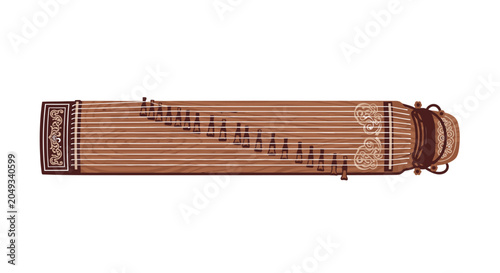Traditional Musical Instrument Closeup View.