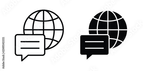 Tableau sur toile Language icon