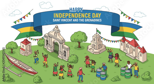 Konstfotografi Saint Vincent and the Grenadines Independence Day celebration