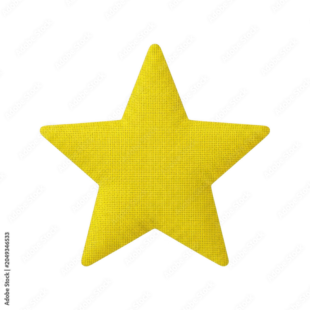 Obraz premium Bright yellow star shape icon with grid pattern