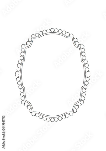 Circular alphabet letters design with dotted connections