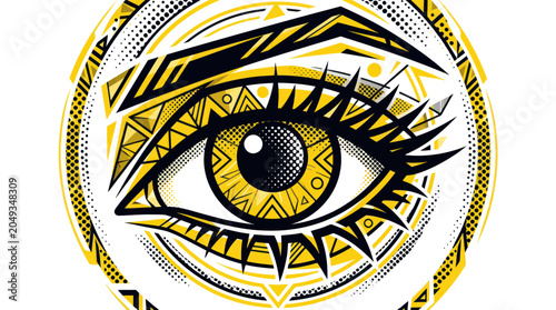 Φωτογραφία Mystical Eye Symbol: Geometric Patterns, Sacred Geometry, Esoteric Vision