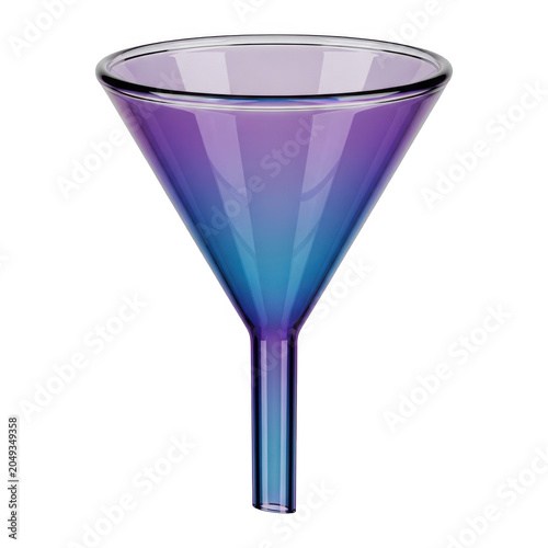Colorful abstract funnel shape with gradient effect