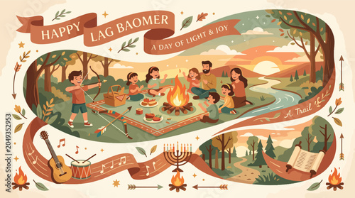 Photography Happy Lag Baomer Jewish Holiday Fire.