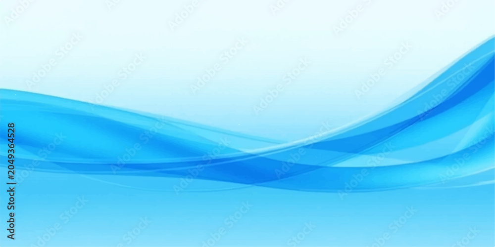 Naklejka premium An abstract blue wave background features smooth flowing lines and a light vector design creating a motion curve pattern for a modern business wallpaper backdrop