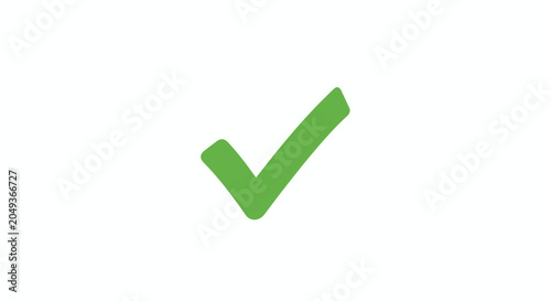 Slika na platnu A large green checkmark on white