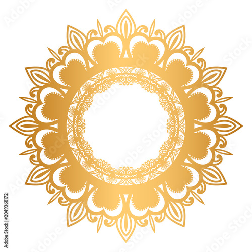 luxury ethnic golden mandala for indian wedding invitation card template design islamic arabic mandala ornament background
