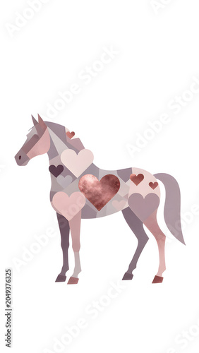 art collage horse design