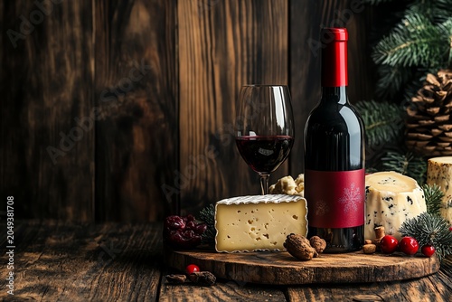 Authentic lifestyle concept Wine and cheese for a cozy gathering. natural candid visual scene for modern advertising campaign diverse emotional atmosphere professional stock content commercial story